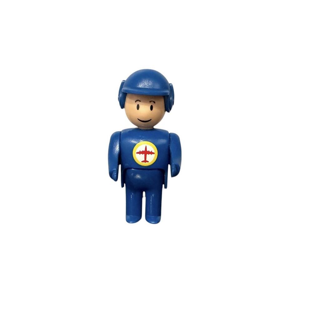 Vintage Meccano 2.5” UK Airplane Pilot Posable Toy Figure